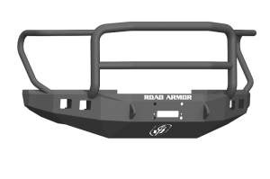 Ford F-250 Front Bumper - Road Armor - Stealth Wide Fender Winch Bumper with Lonestar Guard - Tex Black - `17-`20